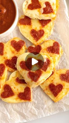 Maegan Brown ~ The BakerMama on Instagram: "Heart-Shaped Tortilla Pizzas are made with just 3 ingredients and are easy, cheesy and delicious 🤭🍕❤️ COMMENT “recipe” and I’ll DM you the link! or tap the link in my profile! ❣️ #TheBakerMama 

Ingredients:
12 street taco size tortillas
12 slices mozzarella cheese
36 pepperoni slices
1/2 cup prepared pizza or marina sauce, for serving

1. Preheat the oven to 400°F. Line a sheet pan with parchment paper.
2. Cut each tortillas into a heart shape with a 4-inch heart-shaped cookie cutter or shape the tortillas into hearts with kitchen scissors. Place the heart-shaped tortillas on a baking sheet and bake for 5-8 minutes until they start to lightly brown and crisp around the edges. 
3. While the tortillas are baking, cut slices of mozzarella cheese