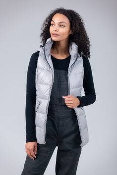 Introducing the Short Nylon Vest which mimics both the detail and design elements of the original The Anorak Jacket. Manufactured with 100% Water Resistant Nylon this vest is dyed to match the "The Anorak", and together, these garments make the "perfect set". The vest can also be worn separately and is fabulous on its own. Each vest includes a matching pouch for storage. Sterling Grey, Metallic Jacket, Long Vests, Short Vest, Anorak Jacket, White Ducks, Quilted Vest, Jacket Style, New Shop