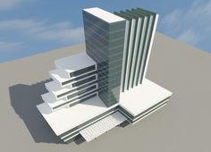 an architectural model of a modern building