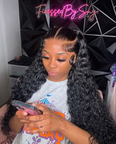 Atl Hairstyles, Curly Hair Sew In, Summer Curls, Graduation Hair, Hot Hairstyles, Weave Hairstyles Braided, Curly Lace Wig, Weave Ponytail Hairstyles