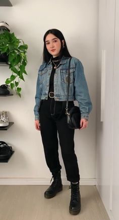 Fashion For 5’2 Women, Virgos Groove Outfit, Raining Day Work Outfit, Space Goth Fashion, Winter Outfit Ideas Midsize, Thrifted Outfits 2023, Girly Grunge Outfits Fall, Salem Summer Outfits, Midsize Denim Jacket Outfit