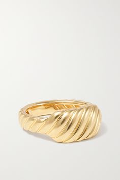 A fresh addition to David Yurman's signature 'Cable' collection, this ring is expertly sculpted with deep contours that resemble rippling waves. It's made from 18-karat gold and polished for a gleaming finish. To extend this heirloom's life, wipe it with a soft cloth between uses and store it in its pouch. David Yurman Ring, David Yurman, Womens Jewelry Rings, Net A Porter, Jewellery And Watches, Gold Ring, Luxury Design, Gold Rings, Porter