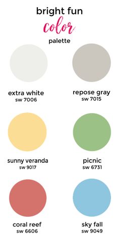 the color chart for bright fun colors