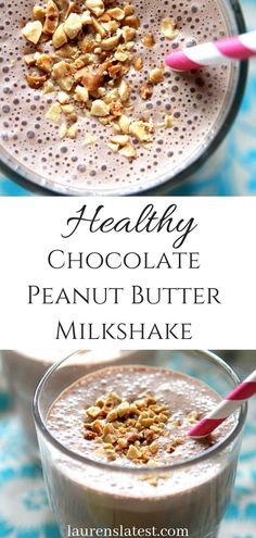 healthy chocolate peanut butter milkshake recipe