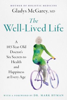 the well - lived life book cover with watercolor illustration of a woman riding a bike