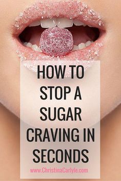 Discover How to Stop Sugar Cravings fast and get control over food quickly from a former sugar addict. Stop cravings in 30 seconds or less. Sugar Addict, Stop Sugar Cravings, How To Stop Cravings, Sugar Cravings, 30 Seconds