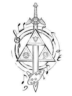 Tattoo | Tattoo Ideas | Tattoo Inspiration | Tattoo Ideen | Tattoo Aesthetic | Tattoo Arm | Tattoos Art Zelda Tattoo Flash, Zelda Ocarina Of Time Tattoo, Ocarina Of Time Tattoo, Legend Of Zelda Tattoo, Zelda Drawing, Zelda Tattoo, Kanji Symbols, Nerd Tattoo, Video Game Tattoo