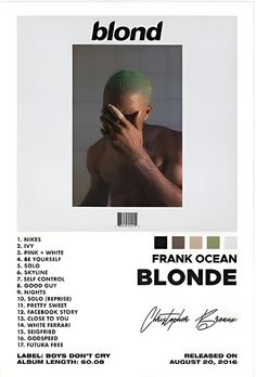 an ad for frank ocean's blond album