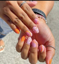 Summer nails are all about embracing vibrant colors, playful designs, and a touch of shimmer. Here are some popular summer nail trends to try out:
Bright Neon Shades: Neon colors like hot pink, electric blue, and neon green scream summer vibes. They're bold and eye-catching, perfect for sunny days.
Pastel Hues: Soft pastel shades like baby pink, mint green, and lavender are also popular for a more subtle,
summer nail 2024 trends summer nail summer 2024 nail simple summer nails summer chrome nail Broken Nails, Acrylic Nails Coffin Short, Short Acrylic Nails Designs, Pink Acrylic Nails, Fire Nails, Pretty Acrylic Nails