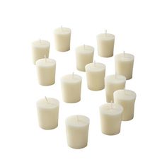 many white candles are arranged in a circle