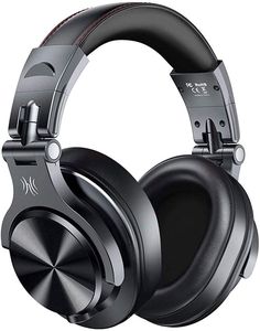 wireless headphones with microphone and volume control for all kinds of music devices, black