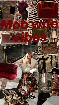 Starting with mosaic tile in the back ground. Bedding, furniture, pillows, fashion all mixed together to create a vibe or a room. Mafia Wife Aesthetic Outfits, Wife Style, The Mob, Bachelorette Themes, Mob Wives, Mob Wife, Iconic Fashion, Wife Birthday