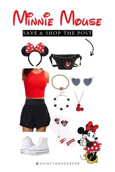 Casual Disney Character Outfits, Disneyland Attire For Women, Mini Mouse Outfit Ideas, Womens Animal Kingdom Outfit, Cute Outfits To Wear To Disney World, Disney Outfits For Each Park, Stitch Disneybound Outfits, Disney World Couples Outfits