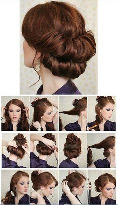 Bun Ideas, Step By Step Hairstyles, Hair Styles 2014, Short Wavy, Hair Updo, Hair Bun, Long Hairstyles