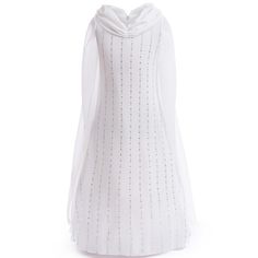 a white dress with black dots on it