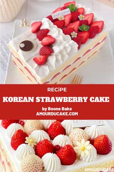 korean strawberry cake recipe by bonsa bakes and amouba cakes com cover