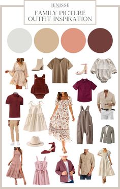 the different types of clothes and shoes are shown in this graphic style, with text that reads