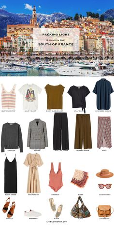 France In May Outfits, France Packing List Summer, South Of France Packing List, South Of France Vacation Outfits, Outfits For France Summer, Summer France Outfits, France Packing List, France Outfits Summer, Early Summer Outfits