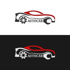 a car logo with the word autocar on it's front and back sides