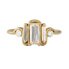 Bijoux Art Deco, Gold Wave Ring, Future Engagement Rings, Gold Waves, Wave Ring, Dream Engagement, Dream Engagement Rings, Deco Engagement Ring, Put A Ring On It