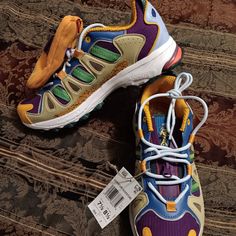 For Sale Is A Pair Of 2021 Adidas X Sean Wotherspoon Superturf Adventure Mesa,Amber Sneakers Or Shoes (Gy8341). These Are Brand New With Tag. There Is No Box. They Are A Men's Size 7.5 And A Women's Size 8.5 According To The Tag. These Are Very Colorful. Please Look At My Other Listings Including Other Shoes/Clothing And More. Multicolor Synthetic Running Shoes For Outdoor, Multicolor Synthetic Outdoor Running Shoes, Multicolor Low-top Trail Running Shoes For Outdoor, Adidas Sneakers With Air Cushioning For Outdoor, Adidas Outdoor Sneakers With Air Cushioning, Multicolor Round Toe Running Shoes For Outdoor, Multicolor Outdoor Running Shoes With Round Toe, Hiking Sneakers With Air Max Cushioning And Round Toe, Multicolor Breathable Sneakers For Outdoor