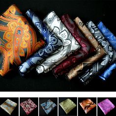 Store category Sign Up Now ! You may also like Lot 1~50 Packs 10" Men Paisley Silk Stain Pocket Square Handkerchief Wedding Product Description Material: Polyester/Stain/SILK Please pick the lot of the quantity you will need And tell me the color number of the hanky you will need by eBay message Size: Length: 10"(25cm) Width: 10"(25cm )at widest Condition: Brand New High Quality and immaculate gift ，Do not bleach , Do not Dry Clean Great for any occasion, not just weddings! suit many formal occa Elegant Pocket Square Gift, Elegant Rectangular Pocket Square As Gift, Elegant Multicolor Rectangular Pocket Square, Multicolor Rectangular Pocket Square For Gift, Handkerchief Wedding, Handkerchief Men, Wedding Handkerchief, Make A Man, Men's Clothes