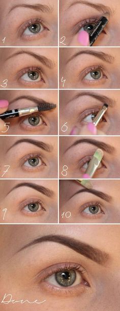 TOP 10 TIPS FOR PERFECT MAKE-UP Perfect Eyebrows Tutorial, How To Do Eyebrows, Brow Tutorial, Eyebrow Tutorial, Perfect Eyebrows, Eyebrow Shape, Perfect Brows, Eyebrow Shaping