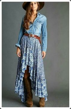 Vestidos Country, Mode Country, Look Hippie Chic, Boho Winter Outfits, Stile Boho Chic, Look Boho Chic, Boho Mode, Mode Tips, Boho Styl