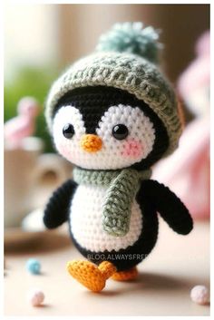 Amigurumi Little Penguin Crochet Free Pattern Crochet Christmas Penguin Pattern Free, Free Crochet Amigurumi Patterns, Amigurumi Penguin, Penguin Crochet, Monopoly Man, Christmas Critters, Crochet Amigurumi Patterns, Free Crochet Amigurumi, Crochet Penguin