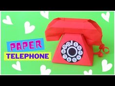 an origami phone made out of paper with the words paper telephone on it