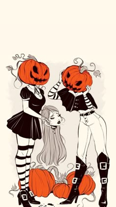 two girls dressed up as witches with pumpkins