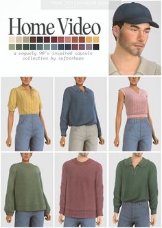 an image of the front cover of a sewing pattern for men's sweaters