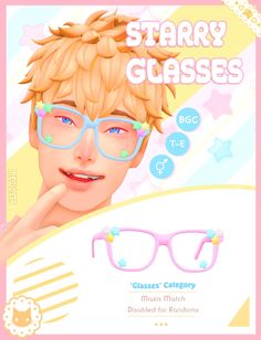 a cartoon character with glasses on it's face and the words, stary glasses