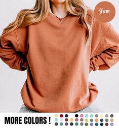 Blank Comfort Color Sweatshirt Long Sleeve Sweatshirt Light Sweatshirt Blank Shirt Minimalist Sweatshirt Trendy Comfort Color Shirt Y2K Tee ✨ PRODUCT DESCRIPTION ✨ ∘ ∘ Consider sizing up 1-2 above your normal size for an oversized look. ∘ ∘ UNISEX T-SHIRT ∘ Runs true to size ∘ 100% Preshrunk Cotton ∘ Garment-dyed fabric ∘ Double-needle topstitch seams for long-lasting UNISEX SWEATSHIRT ∘ Runs true to size ∘ Light fabric ∘ 100% Cotton ∘ Garment-dyed fabric ∘ 1x1 ribbed cuffs and bottom hem ∘ ∘ Co Oversized Plain T-shirt For Fall, Trendy Sweatshirt For Everyday, Oversized T-shirt For Fall, Everyday Drop Shoulder Tops For Fall, Drop Shoulder Tops For Everyday Fall Wear, Basic Crew Neck Sweatshirt In Solid Color, Basic Crew Neck Solid Color Sweatshirt, Basic Plain Sweatshirt For Fall, Basic Crew Neck Tops For Fall