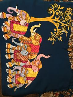 Patchitra Painting, Blouse Painting, Textile Painting, Gond Painting, Mughal Art Paintings, Rajasthani Art, Gold Art Painting, Saree Painting, Fabric Painting Techniques