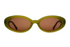 Crap® Eyewear | The Sweet Leaf Olive Green Bioacetate Oval Sunglasses – Crap Eyewear Crap Eyewear, Green Sunglasses, Barrel Hinges, Outfit Collage, Color Lenses, Oval Sunglasses, Clothing Care, Earth Friendly, Color Crystal