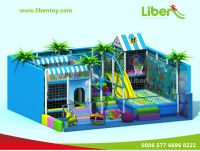 an inflatable bounce house with slide and climbing wall for children to play on