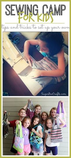 all the tips and tricks for putting on a sewing camp for kids Summer Sewing, Camping With Kids