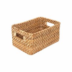 Keep things together and organized with these lightweight. durable. and on-trend rattan baskets from we think storage. Built-in side handles making it easy to move them from room to room - perfect for stowing toys. books. or laundry. With hand-braided detailing and clean. linear design. they add Let's add a little style to your house. White Storage Baskets, Rattan Storage Basket, Rattan Baskets, Rattan Storage, Milk Crates, White Storage, Plastic Hangers, Room To Room, Linear Design