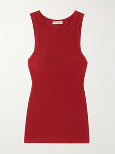 Shop ST. AGNI Ribbed stretch-wool tank, Explore the latest ST. AGNI women's collection today on NET A PORTER St Agni, Ribbed Tank, Fashion House, Mood Board, Wool, Red