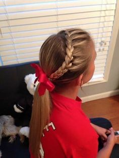 Softball Braids, Trendy Braids, Softball Hairstyles, Pony Tails, French Braid Hairstyles, Workout Hairstyles