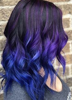 Blue Hair Color Ideas, Violet Hair Colors, Blue Hair Color, Anting Manik, Funky Hair, Cute Hair Colors, Violet Hair