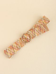 This belt is the perfect accessory for even the most eccentric fashionista! Its multicolored, woven elastic design will ensure you stand out from the crowd and make a statement—no matter what you’re wearing! Boast your bold style with this eye-catching belt! fits 0-16 Material: Polyester, alloy Imported Product measurements: Size: 39.4*2 in Buckle: 2.6 in Chic Woven Belts For Beach, Chic Woven Belt For Beach, Trendy Adjustable Rope Belt, Bohemian Multicolor Belts For Spring, Chic Woven Belts For The Beach, Casual Embroidered Belt For Spring, Multicolor Adjustable Belt For Spring, Adjustable Multicolor Belts For Spring, Adjustable Multicolor Belt For Spring