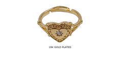 Quantity: 4 Pieces Per Pack Color: 18k Gold Plated E-Coated - Clear CZ Size: 10.3mm x 21.5mm Material: Brass - Cubic Zirconia Description: Cubic Zirconia Heart Ring *E = Electrophoresis Plating Heiress Aesthetic, Unisex Rings, Wholesale Jewelry Supplies, Heart Rings, Rings For Girls, Unisex Ring, Cute Rings, Gold Plated Rings, Love Ring