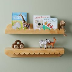 Sarah Scalloped Wall Shelf - Mocka Australia Pattern On Furniture, Wavy Shelf, Kids Storage Solutions, Shelf Nursery, Playful Home, Modern Kids Furniture, Cube Storage Unit, Wooden Toy Boxes