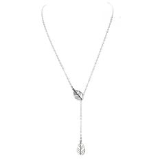 "This is our Sterling Silver Leaf Lariat Necklace. This handcrafted necklace draws inspiration from the delicate forms of leaves, elegantly captured in sterling silver for a timeless look.  The lariat style, featuring a graceful leaf drop, accentuates any neckline with its unique Y-shaped design. Perfect for layering or wearing solo, this necklace adds a touch of sophistication and natural charm to any outfit, making it an ideal gift for those who love to bring the outdoors into their everyday s Bohemian Silver Lariat Necklace With Long Drop, Silver Bohemian Lariat Necklace With Long Drop, Bohemian Silver Long Drop Lariat Necklace, Minimalist Silver Lariat Charm Necklace, Nickel Free Sterling Silver Lariat Necklace, Sterling Silver Lariat Charm Necklace With Adjustable Chain, Sterling Silver Lariat Charm Necklaces With Adjustable Chain, Nature-inspired Silver Jewelry With Adjustable Chain, Silver Lariat Necklace With Adjustable Length