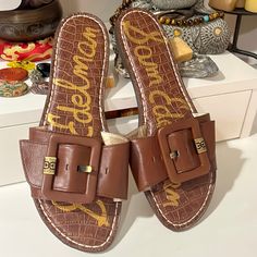 In Excellent Condition Never Worn Sam Edelman Sandals, Flat Color, Sam Edelman Shoes, Sam Edelman, Women's Shoes Sandals, Shoes Sandals, Women Shoes, Sandals, Women Shopping