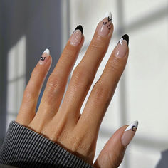 A set of Halloween-themed nails featuring spooky designs like ghosts, black cats, pumpkins, and spiderwebs, perfect for adding a festive touch to your Halloween look in 2024. Coffin Press On Nails, Nails For Women, White French, Nail Length, Stick On Nails, Nailed It