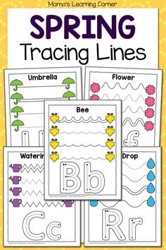 spring themed worksheets for beginning and ending the letter b, c, d