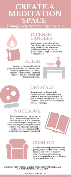 Mindfulness meditation tips: A great way to eliminate or decrease the outcomes of stress is to improve your overall health. Your body's capacity to combat anxiety and stress is enhanced by an improved diet, lots of exercise and the sleep it requires. Chakra Learning, Yoga Meditation Space, Manifestation Inspiration, Yoga Meditation Room, Meditation Inspiration, Quick Meditation, Benefits Of Meditation, Meditation Tips